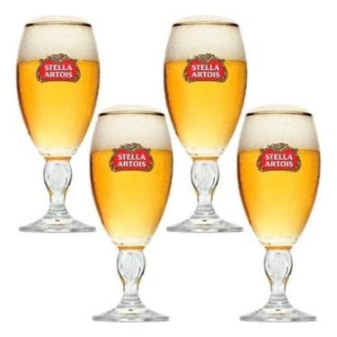 Imagem de Kit Com 4 Taças Cálice Vidro Cerveja Stella Artois 250ml - jquia, Bran