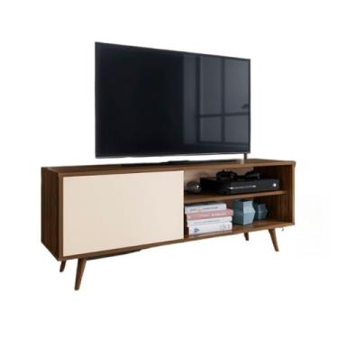 Imagem de Rack aparador para sala ou cozinha com pés de madeira para tv até 43 polegadas 67 * 97 * 30cm(madeirado off)