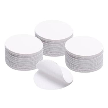 Imagem de Generic 24 conjuntos de tiras de gancho e laço com fita adesiva de 6 cm redonda dupla face gancho e laço de nylon autoadesivo para carro de escritório em casa, branco