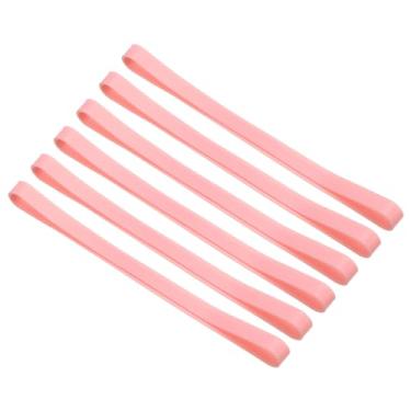Imagem de Faixas de toalha, pacote com 6 clipes de toalha elásticos Cruise Essentials tiras de toalha de praia de silicone à prova de vento para cadeiras de praia piscina cruzeiro, rosa
