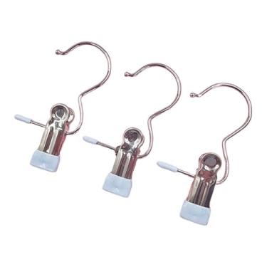 Imagem de Cabides de aço inoxidável antiderrapantes com cabeça de PVC, pacote com 10 clipes de roupas para calças, toalhas, fotos, armário, organização, economia de espaço, resistente à ferrugem, durável