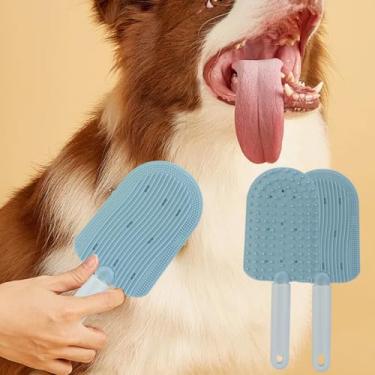 Imagem de Escova reutilizável para animais de estimação e gatos, removedor de pelos de animais de estimação, escova de limpeza doméstica, ferramenta de suprimentos para animais de estimação (azul)
