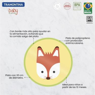 Imagem de Prato Infantil Tramontina Baby Friends Polipropileno Verde