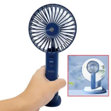 Imagem de Kit Ventilador Portátil Mini De Mão Mesa Recarregavel Cor Aleatória - 