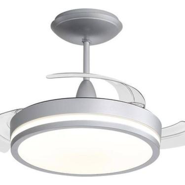 Imagem de Ventilador Teto Retrátil Com Controle 91Cm Cromado Bivolt