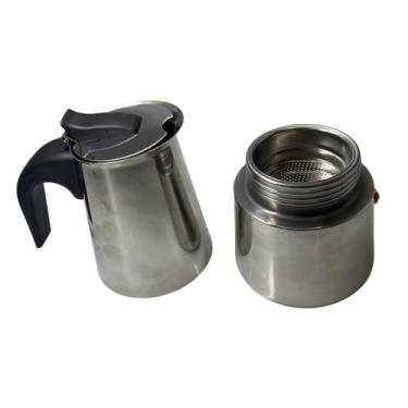 Imagem de Cafeteira Italiana Clássica em Aço Inoxidável, 200ml, 4 Xícaras, Tipo Moka