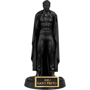 Imagem de Estátua Exu Gato Preto Umbanda Candomblé (Cor Aurum Noctis)