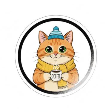 Imagem de Adesivo Decorativo para Carro e Moto, Modelo Gatinho (Adesivo46)