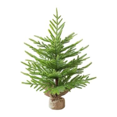 Imagem de Baoblaze Mini árvore de Natal para mesa, com galhos densos e aparência realista. Ideal para decoração de lojas e hotéis durante as festas de fim de ano, Verde