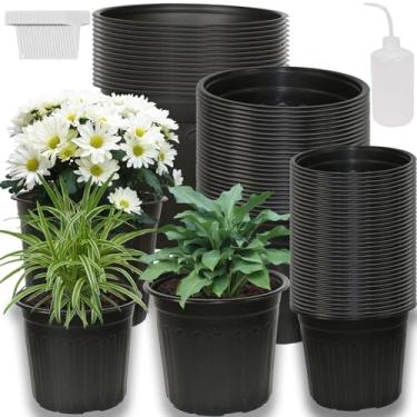 Imagem de Niiiice Pacote com 72 vasos de plantas flexíveis de 2/2,5/3 galões, recipiente de sementes macias engrossadas para plantas internas e externas, mudas, vegetais, suculentas e mudas