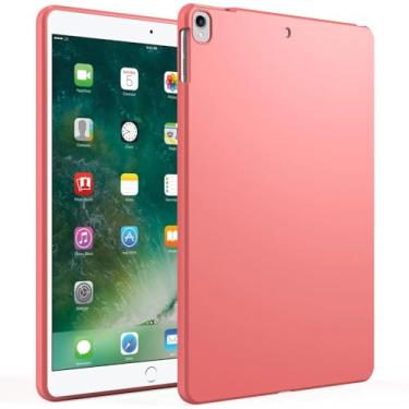 Imagem de GUNPRIO Capa vermelha para iPad Air de 10,5 polegadas (3ª geração) 2019 / iPad Pro 10,5 polegadas 2017, ultrafina, macia, capa traseira de TPU flexível