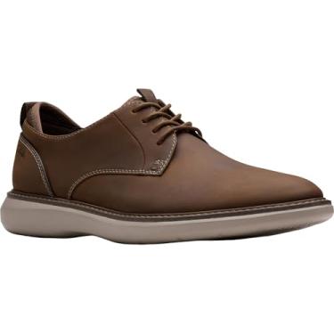 Imagem de Clarks Brantin Plain Oxford masculino, Couro de cera de abelha, 42