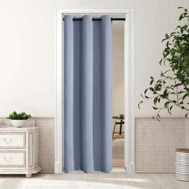 Imagem de Cortinas de armário MYSKY HOME Dusty Blue Blackout 200x80cm 1 painel