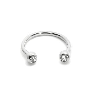 Imagem de Piercing Ferradura Aço Cirúrgico 1.2mm com Pedras - M2 Piercing, 10mm