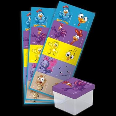 Imagem de Adesivo Quadrado Decorativo Galinha Pintadinha C/30 Un