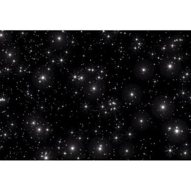 Imagem de 1,5 x 0,9 m, céu estrelado noturno, pano de fundo, galáxia, cintilante, estrelinha, estrela, preto, fotografia, fundo infantil, festa de aniversário, decoração de chá de bebê, faixa de estúdio de foto