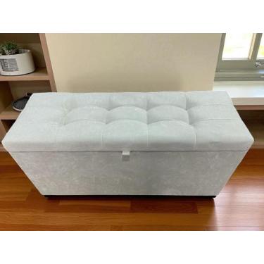 Imagem de Puff baú 1 metro decorativo com dobradiça com pistão á gás diversas co