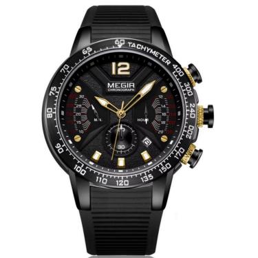 Imagem de Relogio masculino quartzo militar com cronógrafo esportivo impermeavel 
