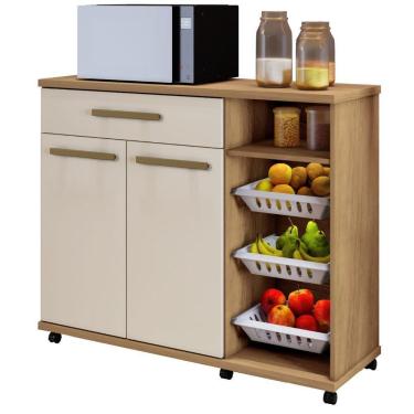 Imagem de Fruteira Salinas 2 Portas 1 Gaveta Cinamomo Off White Arte Móveis