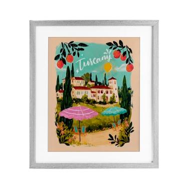 Imagem de Stupell Industries Impressão emoldurada cinza da Toscana com bordas de frutas, design por Yen, 53 x 43 cm