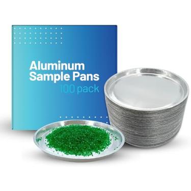 Imagem de Pure Ponta recipientes de amostra de alumínio para analisador de umidade - pacote com 100, recipiente descartável de 90 mm, bandeja de balança, barcos de pesagem para equilíbrio de umidade d