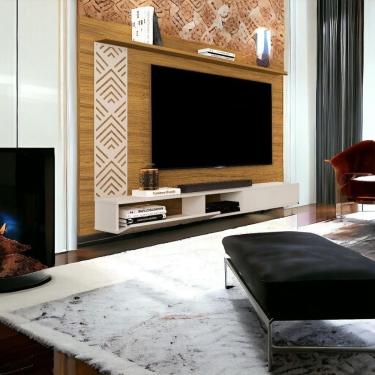 Imagem de Painel Para Tvs Até 60 Pol Roma Nature E Off White Cambel