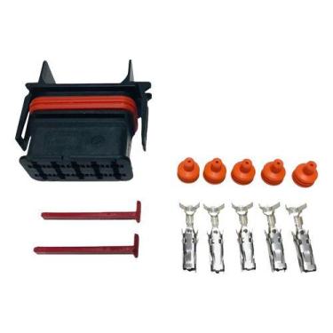 Imagem de Conector Elétrico 10 Vias Preto Original Scania 1537084 Para Módulo de