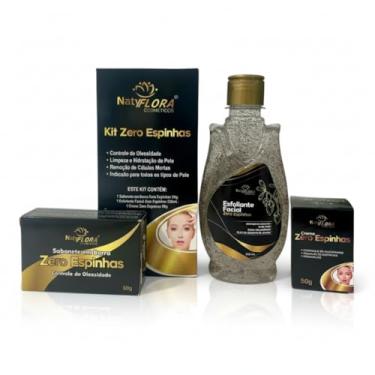 Imagem de Kit Antiacne NatyFlora – Creme Zero Espinhas + Sabonete Barra + Sabonete Líquido Esfoliante