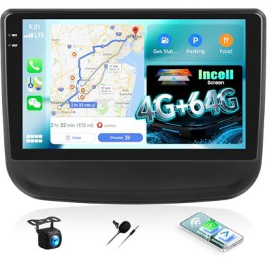 Imagem de Rádio de carro Android para Chevrolet Equinox 2017-2020 com carplay sem fio Android Auto 10,1 polegadas, tela sensível ao toque, espelho, câmera, backup, WiFi, GPS, FM, RDS Bluetooth