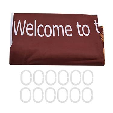 Imagem de Cortina de decoração inovadora Cortina de chuveiro impermeável elegante para banheiras de banheiro (150 * 180cm)