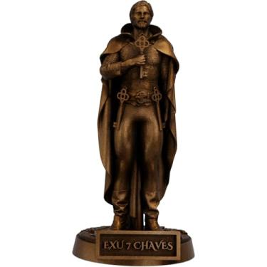 Imagem de Estátua Exu 7 Chaves Umbanda Candomblé (Cor Cobre Antigo)