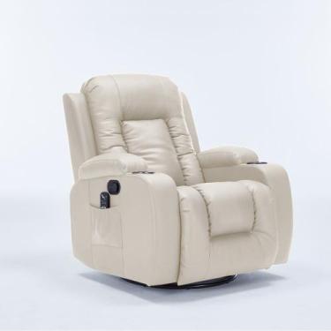 Imagem de Poltrona do Papai Manual Reclinável Austin Massagem Aquecimento Balanç