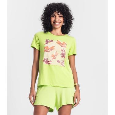 Imagem de Camiseta Feminina Manga Curta Rovitex Verde-Feminino