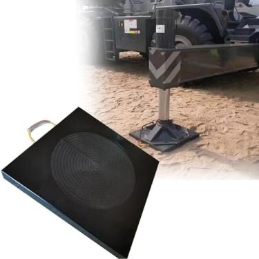 Imagem de ZDJZMGZ Jack Landing Pad RV Blocos de nivelamento Guindaste Trailer Outrigger Pad, Almofada de Estabilização Resistente para Caminhões Balde, Rebocadores, com Alça (Cor: A, Tamanho: 30x30x5cm