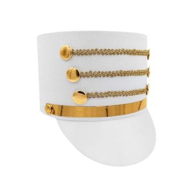 Imagem de Chapéu Militarys Royal Soldier para crianças adolescentes, chapéu de tambor dos principais mestres, boné de banda de marcha, chapéus de festa de Halloween