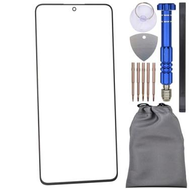 Imagem de Substituição de tela de vidro com adesivo OCA para Xiaomi Redmi K70E preto vem com ferramenta de desmontagem