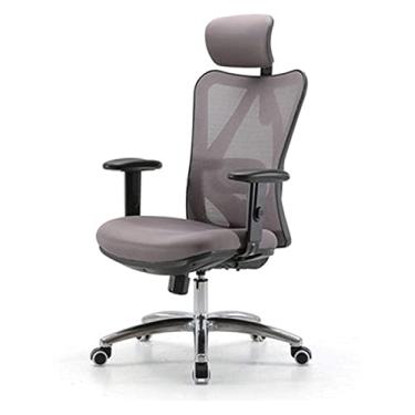 Imagem de Cadeira de escritório ergonômica cadeira de computador cadeira de jogo traseira cadeira elevatória cadeira de escritório cadeira de trabalho (cor: cinza, tamanho: tamanho único) necessário