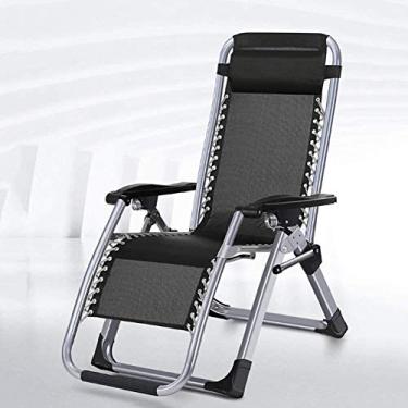 Imagem de Espreguiçadeira de jardim, espreguiçadeira, dobrável, cadeira reclinável de jardim, espreguiçadeira dobrável para uso ao ar livre, cadeira reclinável com gravidade zero, suporta até 200 kg