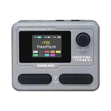 Imagem de Guitarra Elétrica Portátil Sonicake Pocket Master Com Máquina De Bater