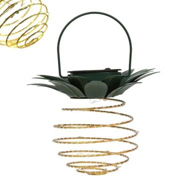 Imagem de Lanterna Espiral | Iluminação Decorativa De Ferro Impermeável,Lâmpada De Abacaxi Movida A Energia Solar | Para Uso Exterior, Família, Amigos E Colegas, Jardim, Pátio E Quintal, Aniversário E