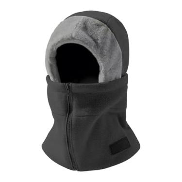 Imagem de Dynwave Balaclava para clima frio, máscara de esqui, máscara facial térmica de lã, cachecol para pescoço, ideal para esportes ao ar livre como ciclismo, Cinza