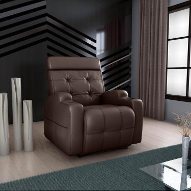 Imagem de Poltrona Cherokee 1 Lugar Reclinagem Automática E Porta Copo Corano Marrom - Matrix