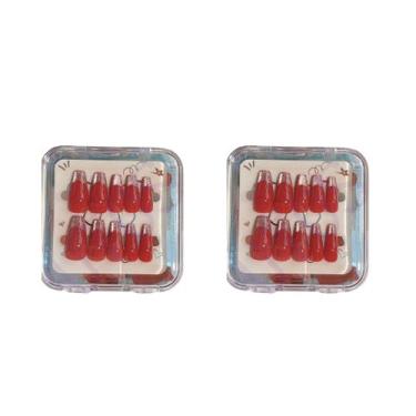 Imagem de Kit Unhas Postiças Lindas Vermelho - Royal, 48