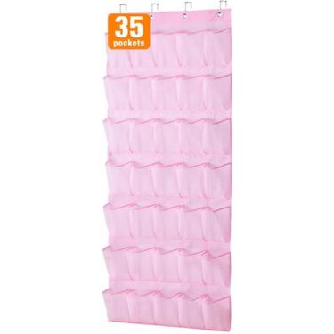 Imagem de Organizador de Zapatos MISSLO con 35 Bolsillos para Niños Rosa para Co