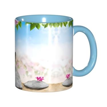 Imagem de Zeraoke Design Butterflies Print Canecas de café criativas, personalizadas, presente para família, tamanho de 325 ml, unissex