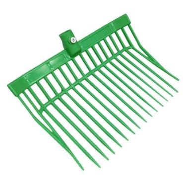Imagem de Generic Cabeça de substituição para garfo de esterco de cavalo, ancinho de esterco de cavalo, equipamento reutilizável de limpeza, cabeça de forcado para, Verde