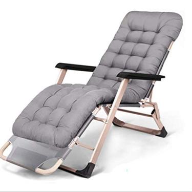 Imagem de LMJYU Reclinável dobrável, cadeira de gravidade zero engrossada reclinável de acampamento com encosto de cabeça deslizante ajustável reclinável reclinável adequada