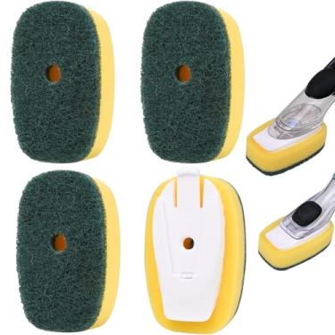 Imagem de Pacote com 4 refis de escova de esponja verde para escova de pratos OXO