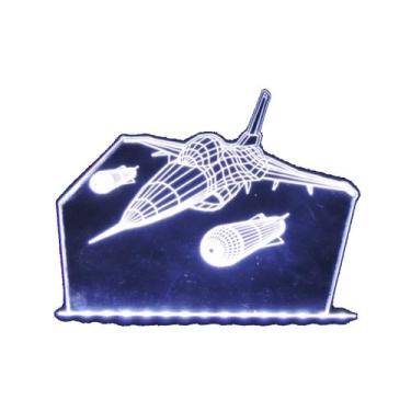 Imagem de Luminaria LED - Aviao Caça 3D - Persona Store