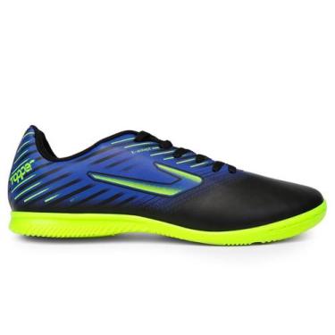 Imagem de Chuteira Futsal Topper Brave 3790004 38/43, Preto, Azul, Amarelo neon,